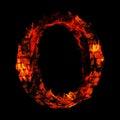 Red hot burning fire font in red and orange flames