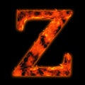 Red hot burning fire font in red and orange flames Royalty Free Stock Photo