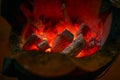 Red hot charcoal stove Royalty Free Stock Photo