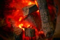 Red hot charcoal stove Royalty Free Stock Photo