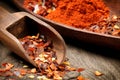 Red hot chili flakes and powder