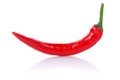 Red hot chili pepper chilli paprika isolated on white