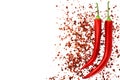 Red hot chili pepper isolated white background Royalty Free Stock Photo