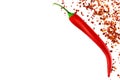 Red hot chili pepper isolated white background Royalty Free Stock Photo