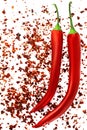 Red hot chili pepper isolated white background Royalty Free Stock Photo