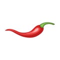 Red hot chili pepper pod image vector illustration Royalty Free Stock Photo
