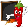 Red Hot Chili Pepper Recipe Blackboard Royalty Free Stock Photo