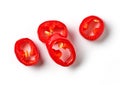 Red hot chili pepper slices