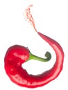 Red hot chili pepper with smoke Royalty Free Stock Photo