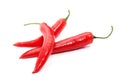 Red hot chili pepper on white Royalty Free Stock Photo