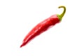 Red hot chili peppers Cayenne, Serrano with green stem. Cayenne, Serrano or S Royalty Free Stock Photo
