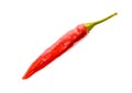 Red hot chili peppers Cayenne, Serrano with green stem. Cayenne, Serrano or S Royalty Free Stock Photo