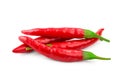 Red hot chili peppers isolated on white background Royalty Free Stock Photo