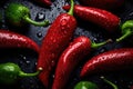 Red hot chili peppers pattern Chili texture background Royalty Free Stock Photo