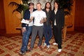 Red Hot Chili Peppers ,photo session at the Four Season Hotel : Chad Smith, Flea, John Frusciante, Anthony Kiedis