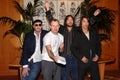 Red Hot Chili Peppers ,photo session at the Four Season Hotel : Chad Smith, Flea, John Frusciante, Anthony Kiedis