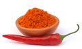 Red hot chili with powder Royalty Free Stock Photo
