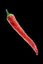 Red hot chilli pepper covered with bubbles Royalty Free Stock Photo