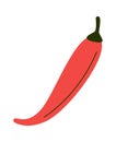 Red hot chilli pepper flat icon Agriculture Royalty Free Stock Photo
