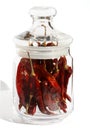 Red hot chilli pepper in glass Royalty Free Stock Photo