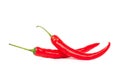 Red hot chilli pepper isolated on white Royalty Free Stock Photo