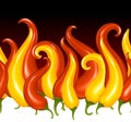 Red Hot chilli pepper in the shape of fire Royalty Free Stock Photo