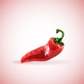 Red hot chilli pepper triangular vector illustration Royalty Free Stock Photo