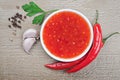 Red hot chilli sauce Royalty Free Stock Photo