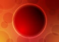 Red hot circle center space cyber graphic background Royalty Free Stock Photo