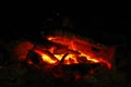 Red and hot embers Royalty Free Stock Photo