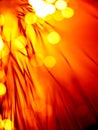 Red hot fiber optics strands Royalty Free Stock Photo