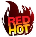 Red Hot flame logo icon