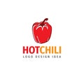 red hot habanero chilli vector logo design