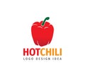 red hot habanero chilli vector logo design