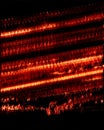 red-hot molten lava river cascading down the mountain