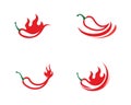 Red hot natural chili icon