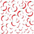 Red hot natural chili icon vector Illustration