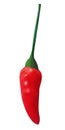 Red hot natural chili pepper pod realistic vector illustration. Royalty Free Stock Photo