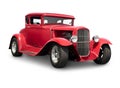 Red Hot Rod Car with clipping path Royalty Free Stock Photo