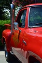 Red Hot rod pickup truck Royalty Free Stock Photo