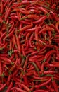 Red hot spicy chillis peppers background Royalty Free Stock Photo