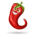 Red hot spicy mexican chilli pepper,