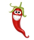 Red hot spicy mexican chilli pepper,