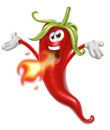 Red hot spicy mexican chilli pepper,