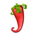 Red hot spicy mexican chilli pepper,