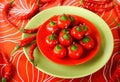 Red hot spicy peppers Royalty Free Stock Photo