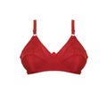 Red hot woman bra on white background for sexy girl Royalty Free Stock Photo