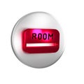 Red Hotel key card from the room icon isolated on transparent background. Access control. Touch sensor. System safety Royalty Free Stock Photo
