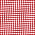 Red houndstooth pattern vector. Classical checkered textile design. Royalty Free Stock Photo