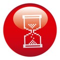 red hourglass emblem icon Royalty Free Stock Photo